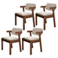 Contemporary Dining Side Chair Solid Wood Open Back Dining Side Chairs Light Gray 4 Piece Set Walnut Clearhalo ' kitchen&dining_furn' 'Dining Chairs' 'Dining Tables & Seating' 'dining_chair' 'furn' 'furn_dining_chair' 'Furniture' 'furniture_dining_chair' 'Kitchen & Dining Furniture' 'kitchen' 3597946
