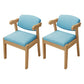 Contemporary Dining Side Chair Solid Wood Open Back Dining Side Chairs Sky Blue 2 Piece Set Natural Wood Clearhalo ' kitchen&dining_furn' 'Dining Chairs' 'Dining Tables & Seating' 'dining_chair' 'furn' 'furn_dining_chair' 'Furniture' 'furniture_dining_chair' 'Kitchen & Dining Furniture' 'kitchen' 3597951