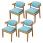 Contemporary Dining Side Chair Solid Wood Open Back Dining Side Chairs Sky Blue 4 Piece Set Natural Wood Clearhalo ' kitchen&dining_furn' 'Dining Chairs' 'Dining Tables & Seating' 'dining_chair' 'furn' 'furn_dining_chair' 'Furniture' 'furniture_dining_chair' 'Kitchen & Dining Furniture' 'kitchen' 3597952