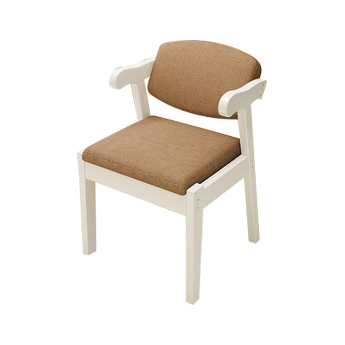 Contemporary Dining Side Chair Solid Wood Open Back Dining Side Chairs Coffee 1 Piece White Clearhalo ' kitchen&dining_furn' 'Dining Chairs' 'Dining Tables & Seating' 'dining_chair' 'furn' 'furn_dining_chair' 'Furniture' 'furniture_dining_chair' 'Kitchen & Dining Furniture' 'kitchen' 3597953