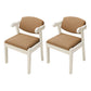 Contemporary Dining Side Chair Solid Wood Open Back Dining Side Chairs Coffee 2 Piece Set White Clearhalo ' kitchen&dining_furn' 'Dining Chairs' 'Dining Tables & Seating' 'dining_chair' 'furn' 'furn_dining_chair' 'Furniture' 'furniture_dining_chair' 'Kitchen & Dining Furniture' 'kitchen' 3597954