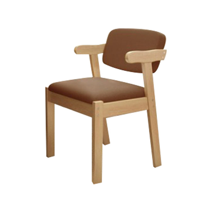 Contemporary Dining Side Chair Solid Wood Open Back Dining Side Chairs Coffee 1 Piece Natural Wood Clearhalo ' kitchen&dining_furn' 'Dining Chairs' 'Dining Tables & Seating' 'dining_chair' 'furn' 'furn_dining_chair' 'Furniture' 'furniture_dining_chair' 'Kitchen & Dining Furniture' 'kitchen' 3597956