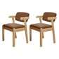 Contemporary Dining Side Chair Solid Wood Open Back Dining Side Chairs Coffee 2 Piece Set Natural Wood Clearhalo ' kitchen&dining_furn' 'Dining Chairs' 'Dining Tables & Seating' 'dining_chair' 'furn' 'furn_dining_chair' 'Furniture' 'furniture_dining_chair' 'Kitchen & Dining Furniture' 'kitchen' 3597957