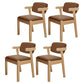 Contemporary Dining Side Chair Solid Wood Open Back Dining Side Chairs Coffee 4 Piece Set Natural Wood Clearhalo ' kitchen&dining_furn' 'Dining Chairs' 'Dining Tables & Seating' 'dining_chair' 'furn' 'furn_dining_chair' 'Furniture' 'furniture_dining_chair' 'Kitchen & Dining Furniture' 'kitchen' 3597958