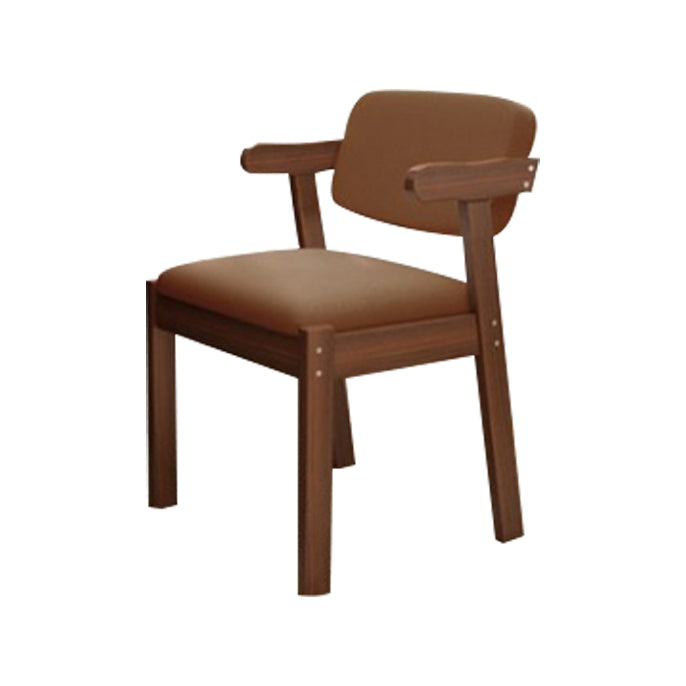 Contemporary Dining Side Chair Solid Wood Open Back Dining Side Chairs Coffee 1 Piece Walnut Clearhalo ' kitchen&dining_furn' 'Dining Chairs' 'Dining Tables & Seating' 'dining_chair' 'furn' 'furn_dining_chair' 'Furniture' 'furniture_dining_chair' 'Kitchen & Dining Furniture' 'kitchen' 3597959