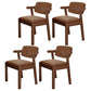 Contemporary Dining Side Chair Solid Wood Open Back Dining Side Chairs Coffee 4 Piece Set Walnut Clearhalo ' kitchen&dining_furn' 'Dining Chairs' 'Dining Tables & Seating' 'dining_chair' 'furn' 'furn_dining_chair' 'Furniture' 'furniture_dining_chair' 'Kitchen & Dining Furniture' 'kitchen' 3597961