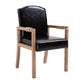 Wood Farmhouse Dining Arm Chair with Color Cushion Parsons Chair for Home Black 1 Piece Clearhalo ' kitchen&dining_furn' 'Dining Chairs' 'Dining Tables & Seating' 'dining_chair' 'furn' 'furn_dining_chair' 'Furniture' 'furniture_dining_chair' 'Kitchen & Dining Furniture' 'kitchen' 3597963