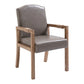 Wood Farmhouse Dining Arm Chair with Color Cushion Parsons Chair for Home Grey 1 Piece Clearhalo ' kitchen&dining_furn' 'Dining Chairs' 'Dining Tables & Seating' 'dining_chair' 'furn' 'furn_dining_chair' 'Furniture' 'furniture_dining_chair' 'Kitchen & Dining Furniture' 'kitchen' 3597969