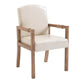 Wood Farmhouse Dining Arm Chair with Color Cushion Parsons Chair for Home Off-White 1 Piece Clearhalo ' kitchen&dining_furn' 'Dining Chairs' 'Dining Tables & Seating' 'dining_chair' 'furn' 'furn_dining_chair' 'Furniture' 'furniture_dining_chair' 'Kitchen & Dining Furniture' 'kitchen' 3597970