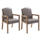 Wood Farmhouse Dining Arm Chair with Color Cushion Parsons Chair for Home Grey 2 Piece Set Clearhalo ' kitchen&dining_furn' 'Dining Chairs' 'Dining Tables & Seating' 'dining_chair' 'furn' 'furn_dining_chair' 'Furniture' 'furniture_dining_chair' 'Kitchen & Dining Furniture' 'kitchen' 3597971