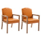 Wood Farmhouse Dining Arm Chair with Color Cushion Parsons Chair for Home Orange 2 Piece Set Clearhalo ' kitchen&dining_furn' 'Dining Chairs' 'Dining Tables & Seating' 'dining_chair' 'furn' 'furn_dining_chair' 'Furniture' 'furniture_dining_chair' 'Kitchen & Dining Furniture' 'kitchen' 3597976
