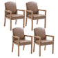 Wood Farmhouse Dining Arm Chair with Color Cushion Parsons Chair for Home Khaki 4 Piece Set Clearhalo ' kitchen&dining_furn' 'Dining Chairs' 'Dining Tables & Seating' 'dining_chair' 'furn' 'furn_dining_chair' 'Furniture' 'furniture_dining_chair' 'Kitchen & Dining Furniture' 'kitchen' 3597985