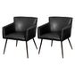 Contemporary Chairs Kitchen Parsons Dining Armchair with Carbon Steel Legs Black 2 Piece Set Black Clearhalo ' kitchen&dining_furn' 'Dining Chairs' 'Dining Tables & Seating' 'dining_chair' 'furn' 'furn_dining_chair' 'Furniture' 'furniture_dining_chair' 'Kitchen & Dining Furniture' 'kitchen' 3597993