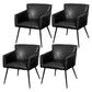 Contemporary Chairs Kitchen Parsons Dining Armchair with Carbon Steel Legs Black 4 Piece Set Black Clearhalo ' kitchen&dining_furn' 'Dining Chairs' 'Dining Tables & Seating' 'dining_chair' 'furn' 'furn_dining_chair' 'Furniture' 'furniture_dining_chair' 'Kitchen & Dining Furniture' 'kitchen' 3597995