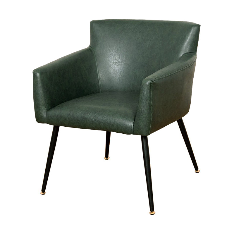 Contemporary Chairs Kitchen Parsons Dining Armchair with Carbon Steel Legs Green 1 Piece Black Clearhalo ' kitchen&dining_furn' 'Dining Chairs' 'Dining Tables & Seating' 'dining_chair' 'furn' 'furn_dining_chair' 'Furniture' 'furniture_dining_chair' 'Kitchen & Dining Furniture' 'kitchen' 3597999