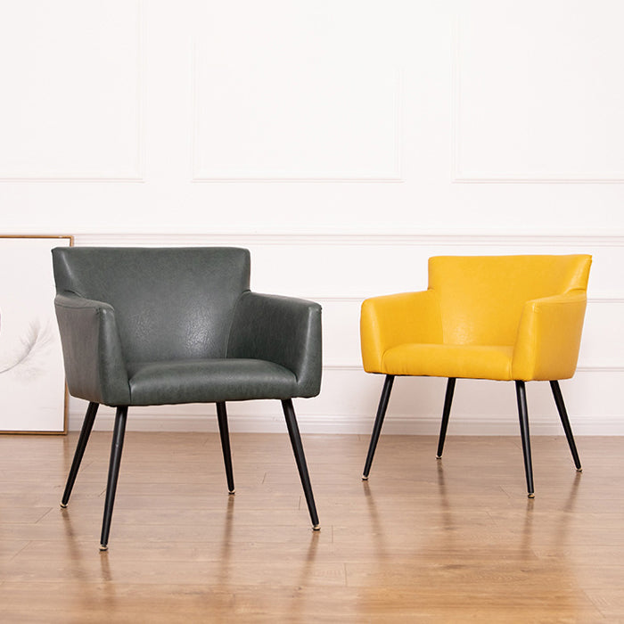 Contemporary Chairs Kitchen Parsons Dining Armchair with Carbon Steel Legs Clearhalo ' kitchen&dining_furn' 'Dining Chairs' 'Dining Tables & Seating' 'dining_chair' 'furn' 'furn_dining_chair' 'Furniture' 'furniture_dining_chair' 'Kitchen & Dining Furniture' 'kitchen' 3598010