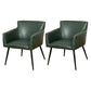 Contemporary Chairs Kitchen Parsons Dining Armchair with Carbon Steel Legs Green 2 Piece Set Black Clearhalo ' kitchen&dining_furn' 'Dining Chairs' 'Dining Tables & Seating' 'dining_chair' 'furn' 'furn_dining_chair' 'Furniture' 'furniture_dining_chair' 'Kitchen & Dining Furniture' 'kitchen' 3598019