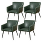 Contemporary Chairs Kitchen Parsons Dining Armchair with Carbon Steel Legs Green 4 Piece Set Black Clearhalo ' kitchen&dining_furn' 'Dining Chairs' 'Dining Tables & Seating' 'dining_chair' 'furn' 'furn_dining_chair' 'Furniture' 'furniture_dining_chair' 'Kitchen & Dining Furniture' 'kitchen' 3598020
