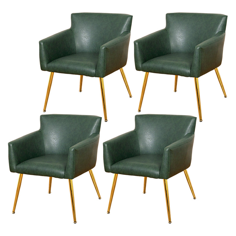 Contemporary Chairs Kitchen Parsons Dining Armchair with Carbon Steel Legs Green 4 Piece Set Brass Gold Clearhalo ' kitchen&dining_furn' 'Dining Chairs' 'Dining Tables & Seating' 'dining_chair' 'furn' 'furn_dining_chair' 'Furniture' 'furniture_dining_chair' 'Kitchen & Dining Furniture' 'kitchen' 3598023