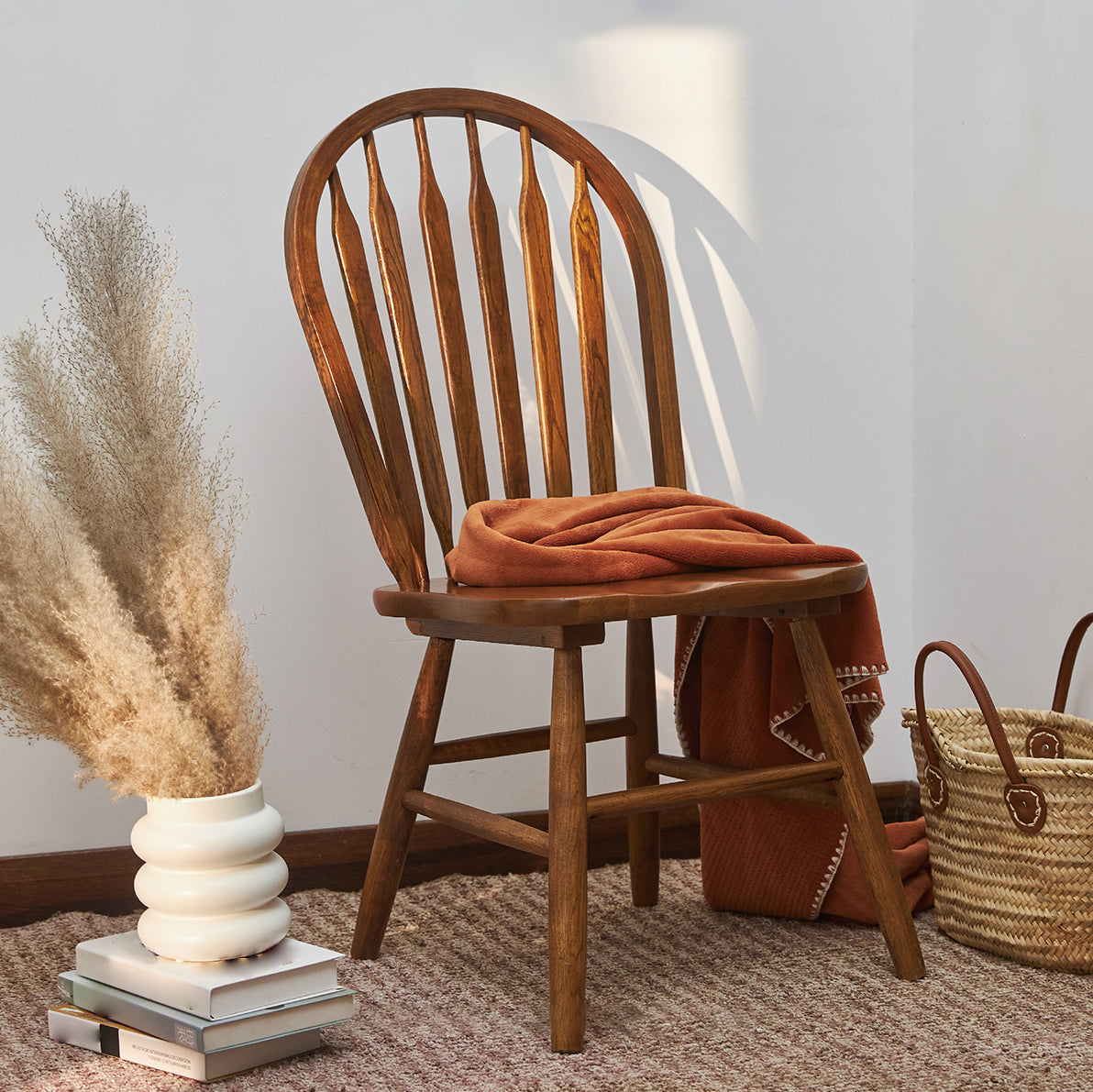 Traditional Style Dining Chair Solid Wood Windsor Back Side Chair for Home Clearhalo ' kitchen&dining_furn' 'Dining Chairs' 'Dining Tables & Seating' 'dining_chair' 'furn' 'furn_dining_chair' 'Furniture' 'furniture_dining_chair' 'Kitchen & Dining Furniture' 'kitchen' 3598024