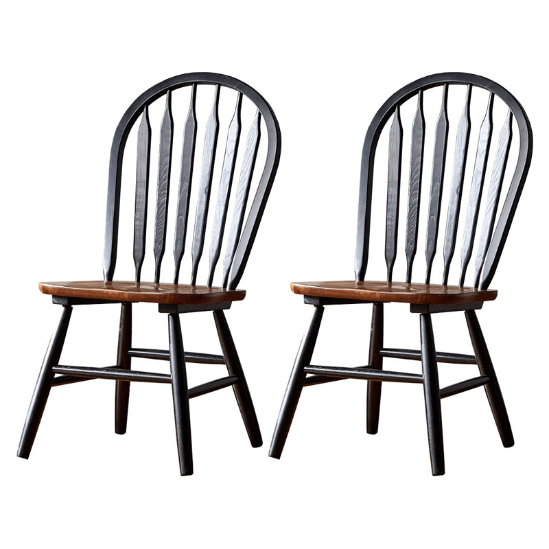 Traditional Style Dining Chair Solid Wood Windsor Back Side Chair for Home Black 2 Piece Set Clearhalo ' kitchen&dining_furn' 'Dining Chairs' 'Dining Tables & Seating' 'dining_chair' 'furn' 'furn_dining_chair' 'Furniture' 'furniture_dining_chair' 'Kitchen & Dining Furniture' 'kitchen' 3598025