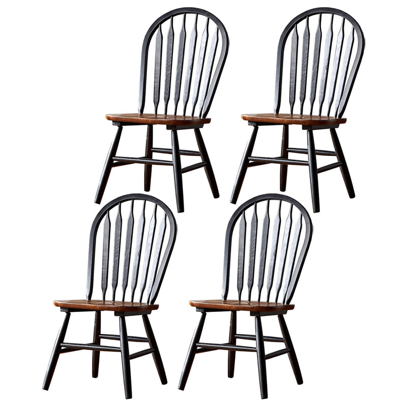 Traditional Style Dining Chair Solid Wood Windsor Back Side Chair for Home Black 4 Piece Set Clearhalo ' kitchen&dining_furn' 'Dining Chairs' 'Dining Tables & Seating' 'dining_chair' 'furn' 'furn_dining_chair' 'Furniture' 'furniture_dining_chair' 'Kitchen & Dining Furniture' 'kitchen' 3598027