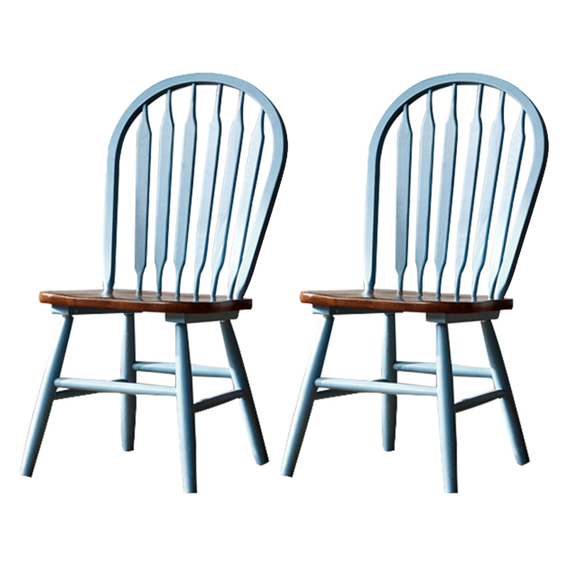Traditional Style Dining Chair Solid Wood Windsor Back Side Chair for Home Blue 2 Piece Set Clearhalo ' kitchen&dining_furn' 'Dining Chairs' 'Dining Tables & Seating' 'dining_chair' 'furn' 'furn_dining_chair' 'Furniture' 'furniture_dining_chair' 'Kitchen & Dining Furniture' 'kitchen' 3598036