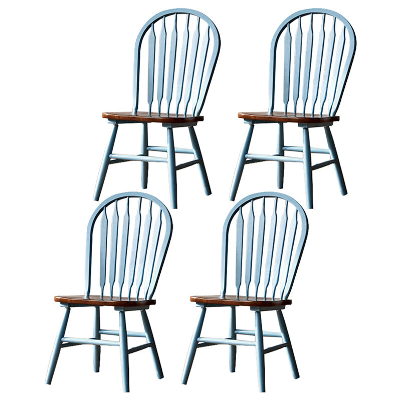 Traditional Style Dining Chair Solid Wood Windsor Back Side Chair for Home Blue 4 Piece Set Clearhalo ' kitchen&dining_furn' 'Dining Chairs' 'Dining Tables & Seating' 'dining_chair' 'furn' 'furn_dining_chair' 'Furniture' 'furniture_dining_chair' 'Kitchen & Dining Furniture' 'kitchen' 3598039