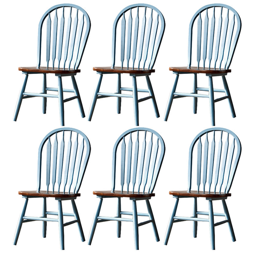 Traditional Style Dining Chair Solid Wood Windsor Back Side Chair for Home Blue 6 Piece Set Clearhalo ' kitchen&dining_furn' 'Dining Chairs' 'Dining Tables & Seating' 'dining_chair' 'furn' 'furn_dining_chair' 'Furniture' 'furniture_dining_chair' 'Kitchen & Dining Furniture' 'kitchen' 3598041
