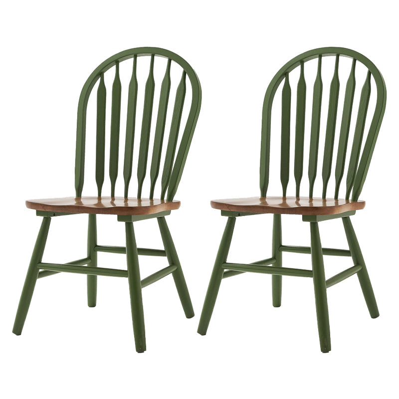 Traditional Style Dining Chair Solid Wood Windsor Back Side Chair for Home Green 2 Piece Set Clearhalo ' kitchen&dining_furn' 'Dining Chairs' 'Dining Tables & Seating' 'dining_chair' 'furn' 'furn_dining_chair' 'Furniture' 'furniture_dining_chair' 'Kitchen & Dining Furniture' 'kitchen' 3598043