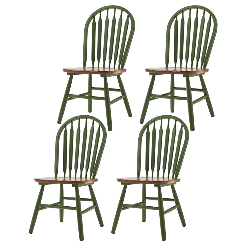 Traditional Style Dining Chair Solid Wood Windsor Back Side Chair for Home Green 4 Piece Set Clearhalo ' kitchen&dining_furn' 'Dining Chairs' 'Dining Tables & Seating' 'dining_chair' 'furn' 'furn_dining_chair' 'Furniture' 'furniture_dining_chair' 'Kitchen & Dining Furniture' 'kitchen' 3598045