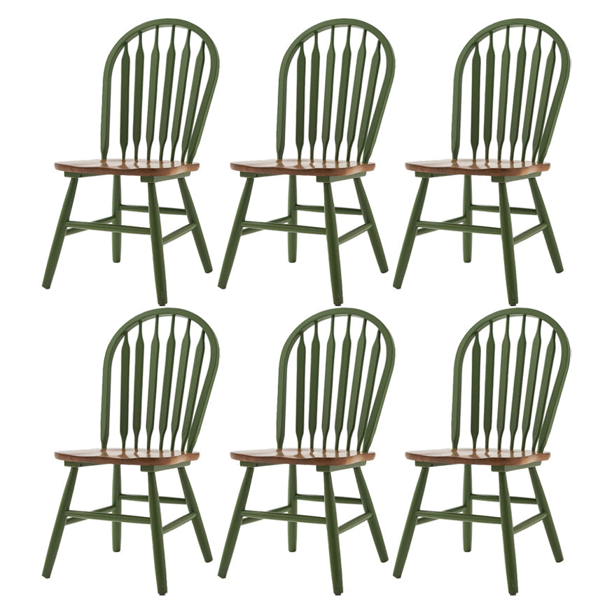 Traditional Style Dining Chair Solid Wood Windsor Back Side Chair for Home Green 6 Piece Set Clearhalo ' kitchen&dining_furn' 'Dining Chairs' 'Dining Tables & Seating' 'dining_chair' 'furn' 'furn_dining_chair' 'Furniture' 'furniture_dining_chair' 'Kitchen & Dining Furniture' 'kitchen' 3598046