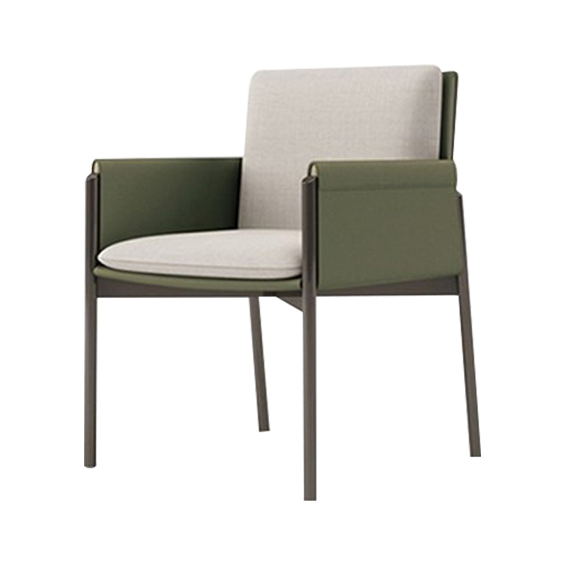 Faux Leather Contemporary Dining Chair Matte Finish Solid Back Dining Arm Chair Green 1 Piece Clearhalo ' kitchen&dining_furn' 'Dining Chairs' 'Dining Tables & Seating' 'dining_chair' 'furn' 'furn_dining_chair' 'Furniture' 'furniture_dining_chair' 'Kitchen & Dining Furniture' 'kitchen' 3598055
