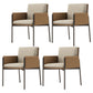 Faux Leather Contemporary Dining Chair Matte Finish Solid Back Dining Arm Chair Coffee 4 Piece Set Clearhalo ' kitchen&dining_furn' 'Dining Chairs' 'Dining Tables & Seating' 'dining_chair' 'furn' 'furn_dining_chair' 'Furniture' 'furniture_dining_chair' 'Kitchen & Dining Furniture' 'kitchen' 3598062