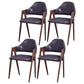 Glam Style Wooden Dining Arm Chair Matte Finish Dining Chair for Dinning Room Black 4 Piece Set Clearhalo ' kitchen&dining_furn' 'Dining Chairs' 'Dining Tables & Seating' 'dining_chair' 'furn' 'furn_dining_chair' 'Furniture' 'furniture_dining_chair' 'Kitchen & Dining Furniture' 'kitchen' 3598069