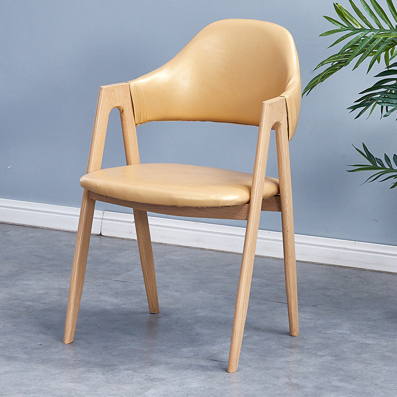 Glam Style Wooden Dining Arm Chair Matte Finish Dining Chair for Dinning Room Clearhalo ' kitchen&dining_furn' 'Dining Chairs' 'Dining Tables & Seating' 'dining_chair' 'furn' 'furn_dining_chair' 'Furniture' 'furniture_dining_chair' 'Kitchen & Dining Furniture' 'kitchen' 3598070