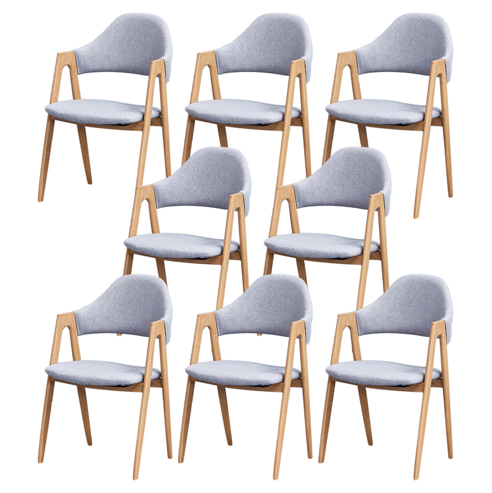 Glam Style Wooden Dining Arm Chair Matte Finish Dining Chair for Dinning Room Light Gray 8 Piece Set Clearhalo ' kitchen&dining_furn' 'Dining Chairs' 'Dining Tables & Seating' 'dining_chair' 'furn' 'furn_dining_chair' 'Furniture' 'furniture_dining_chair' 'Kitchen & Dining Furniture' 'kitchen' 3598075