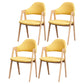 Glam Style Wooden Dining Arm Chair Matte Finish Dining Chair for Dinning Room Yellow 4 Piece Set Clearhalo ' kitchen&dining_furn' 'Dining Chairs' 'Dining Tables & Seating' 'dining_chair' 'furn' 'furn_dining_chair' 'Furniture' 'furniture_dining_chair' 'Kitchen & Dining Furniture' 'kitchen' 3598081