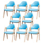 Glam Style Wooden Dining Arm Chair Matte Finish Dining Chair for Dinning Room Blue 8 Piece Set Clearhalo ' kitchen&dining_furn' 'Dining Chairs' 'Dining Tables & Seating' 'dining_chair' 'furn' 'furn_dining_chair' 'Furniture' 'furniture_dining_chair' 'Kitchen & Dining Furniture' 'kitchen' 3598086