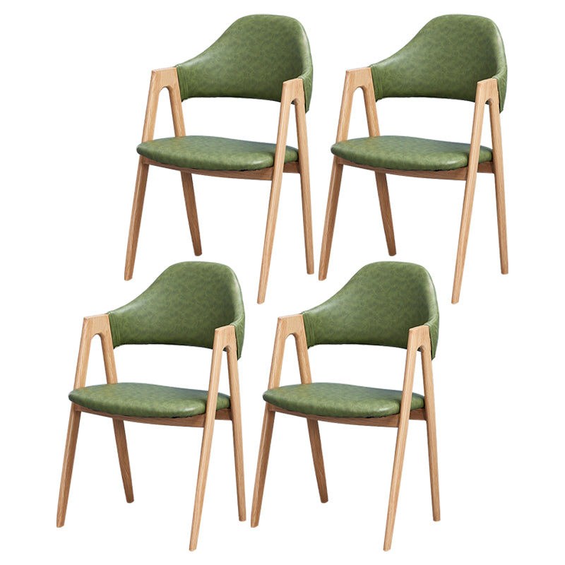 Glam Style Wooden Dining Arm Chair Matte Finish Dining Chair for Dinning Room Green 4 Piece Set Clearhalo ' kitchen&dining_furn' 'Dining Chairs' 'Dining Tables & Seating' 'dining_chair' 'furn' 'furn_dining_chair' 'Furniture' 'furniture_dining_chair' 'Kitchen & Dining Furniture' 'kitchen' 3598087