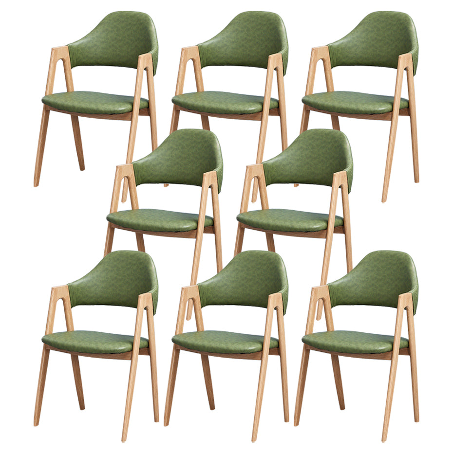 Glam Style Wooden Dining Arm Chair Matte Finish Dining Chair for Dinning Room Green 8 Piece Set Clearhalo ' kitchen&dining_furn' 'Dining Chairs' 'Dining Tables & Seating' 'dining_chair' 'furn' 'furn_dining_chair' 'Furniture' 'furniture_dining_chair' 'Kitchen & Dining Furniture' 'kitchen' 3598088