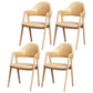 Glam Style Wooden Dining Arm Chair Matte Finish Dining Chair for Dinning Room Light Yellow 4 Piece Set Clearhalo ' kitchen&dining_furn' 'Dining Chairs' 'Dining Tables & Seating' 'dining_chair' 'furn' 'furn_dining_chair' 'Furniture' 'furniture_dining_chair' 'Kitchen & Dining Furniture' 'kitchen' 3598089