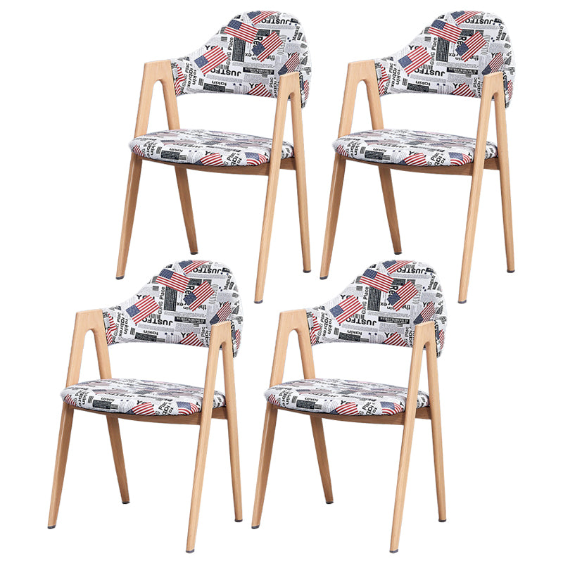 Glam Style Wooden Dining Arm Chair Matte Finish Dining Chair for Dinning Room Black-White 4 Piece Set Clearhalo ' kitchen&dining_furn' 'Dining Chairs' 'Dining Tables & Seating' 'dining_chair' 'furn' 'furn_dining_chair' 'Furniture' 'furniture_dining_chair' 'Kitchen & Dining Furniture' 'kitchen' 3598091