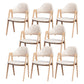 Glam Style Wooden Dining Arm Chair Matte Finish Dining Chair for Dinning Room Beige 8 Piece Set Clearhalo ' kitchen&dining_furn' 'Dining Chairs' 'Dining Tables & Seating' 'dining_chair' 'furn' 'furn_dining_chair' 'Furniture' 'furniture_dining_chair' 'Kitchen & Dining Furniture' 'kitchen' 3598096