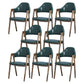 Glam Style Wooden Dining Arm Chair Matte Finish Dining Chair for Dinning Room Dark Green 8 Piece Set Clearhalo ' kitchen&dining_furn' 'Dining Chairs' 'Dining Tables & Seating' 'dining_chair' 'furn' 'furn_dining_chair' 'Furniture' 'furniture_dining_chair' 'Kitchen & Dining Furniture' 'kitchen' 3598098