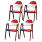 Glam Style Wooden Dining Arm Chair Matte Finish Dining Chair for Dinning Room Red-White 4 Piece Set Clearhalo ' kitchen&dining_furn' 'Dining Chairs' 'Dining Tables & Seating' 'dining_chair' 'furn' 'furn_dining_chair' 'Furniture' 'furniture_dining_chair' 'Kitchen & Dining Furniture' 'kitchen' 3598099