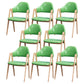 Glam Style Wooden Dining Arm Chair Matte Finish Dining Chair for Dinning Room Lemon Green 8 Piece Set Clearhalo ' kitchen&dining_furn' 'Dining Chairs' 'Dining Tables & Seating' 'dining_chair' 'furn' 'furn_dining_chair' 'Furniture' 'furniture_dining_chair' 'Kitchen & Dining Furniture' 'kitchen' 3598102