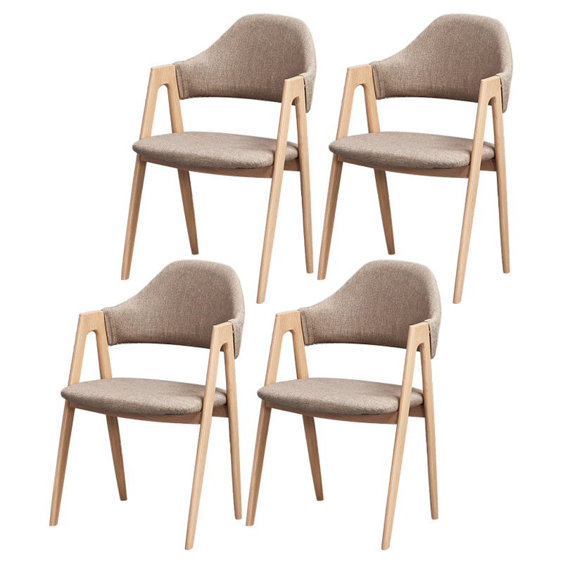 Glam Style Wooden Dining Arm Chair Matte Finish Dining Chair for Dinning Room Light Coffee 4 Piece Set Clearhalo ' kitchen&dining_furn' 'Dining Chairs' 'Dining Tables & Seating' 'dining_chair' 'furn' 'furn_dining_chair' 'Furniture' 'furniture_dining_chair' 'Kitchen & Dining Furniture' 'kitchen' 3598107