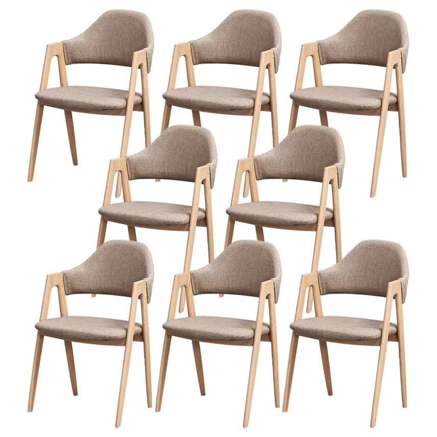 Glam Style Wooden Dining Arm Chair Matte Finish Dining Chair for Dinning Room Light Coffee 8 Piece Set Clearhalo ' kitchen&dining_furn' 'Dining Chairs' 'Dining Tables & Seating' 'dining_chair' 'furn' 'furn_dining_chair' 'Furniture' 'furniture_dining_chair' 'Kitchen & Dining Furniture' 'kitchen' 3598108