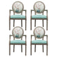 Country Style Dining Arm Chair King Louis Back Side Chair with Wood Legs for Home Use Blue 4 Piece Set Clearhalo ' kitchen&dining_furn' 'Dining Chairs' 'Dining Tables & Seating' 'dining_chair' 'furn' 'furn_dining_chair' 'Furniture' 'furniture_dining_chair' 'Kitchen & Dining Furniture' 'kitchen' 3598154
